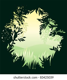 in the forest round banner