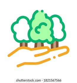 forest safe icon vector. forest safe sign. color symbol illustration