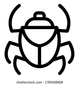 Forest scarab beetle icon. Outline forest scarab beetle vector icon for web design isolated on white background