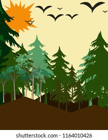 Forest Scene Illustration