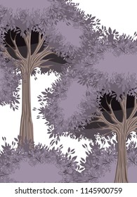 forest scene painted watercolor style