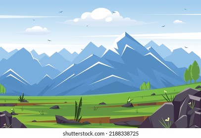 Forest Scenery Background Design Illustration