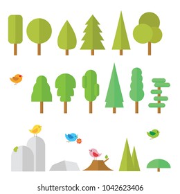 Forest scenery icon with modern and flat design