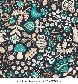 Forest seamless pattern