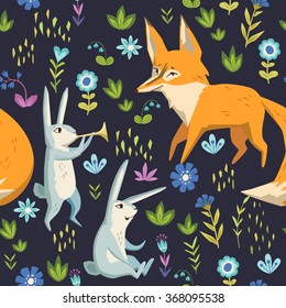 Forest. seamless pattern