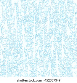 Forest seamless pattern. seamless pattern for backgrounds, textile prints, wrapping, wallpapers. blue and white