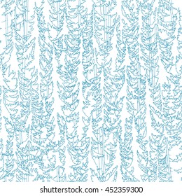 Forest seamless pattern. seamless pattern for backgrounds, textile prints, wrapping, wallpapers. blue