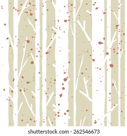 Forest seamless pattern with trees. Seasonal background.