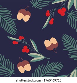 forest seamless pattern in vector.
