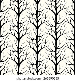 Forest seamless pattern. Vector design background.