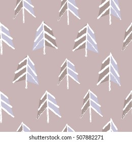 Forest seamless pattern. Vector illustration.