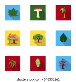 Forest set icons in flat style. Big collection of forest vector symbol stock illustration