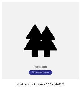 Forest sign icon in trendy flat style isolated on grey background, modern symbol vector illustration for web