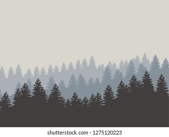 Forest silhouette background