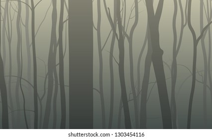 Forest silhouette background