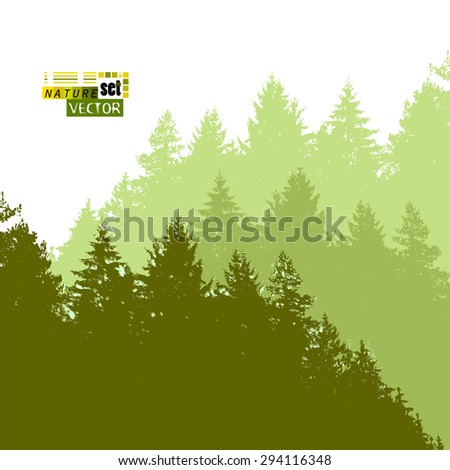 Forest Silhouette Background Vector Stock-Vektorgrafik (Lizenzfrei