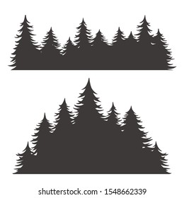 Forest Silhouette Emblem Logo Nature Theme Stock Vector (Royalty Free ...