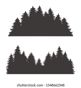 Forest silhouette for emblem and logo nature theme