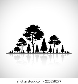 Forest silhouette icon.