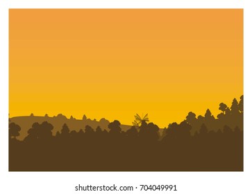 forest silhouette simple illustration