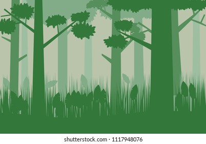 Forest silhouette vector 