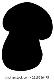 Forest small mushroom Lactarius - vector silhouette picture for logo or pictogram. Forest edible mushroom for sign or icon