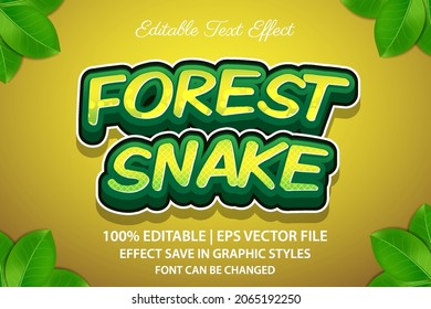 Forest Snake Editable Text Effect 3d Style