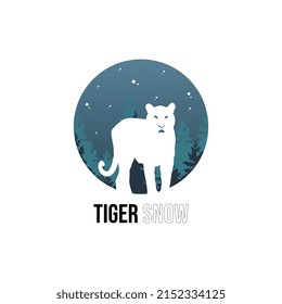 Forest and Snow Tiger and Hunter