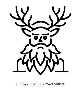 Forest spirit icon in outline style 