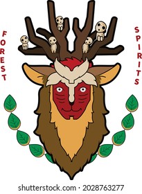 Forest Spirits character vector illustration