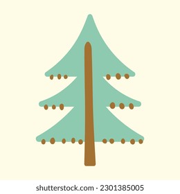 forest spruce christmas tree vector