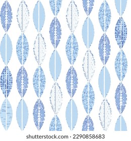 Forest stone seamless pattern in blue theme. Wallpaper with natural stone ornaments.Graphic modern design. Monotone background with decorative elements texture used white background.blue theme pattern