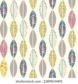 Forest stone seamless pattern in colorful themes. Wallpaper with natural stone ornaments.Graphic modern design. Monotone background with decorative elements texture used cream background.