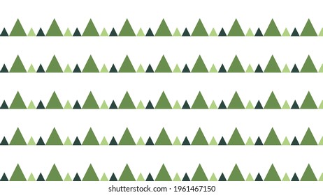 Forest style seamless vector pattern with geometric ornament and editable colors