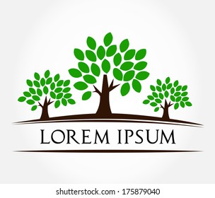 Forest symbol. Vector illustration.