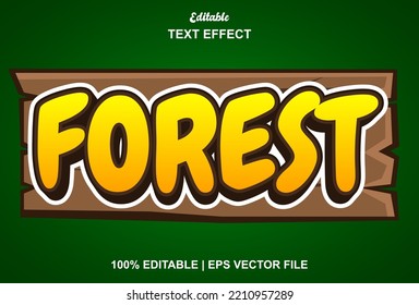 Forest Text Effect With 3d Style And Editable