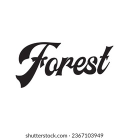forest text on white background.