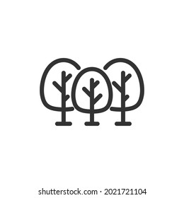 Forest thin line icon. Symbol in trendy outline style. Premium design for web and apps. Perfect for UI. 