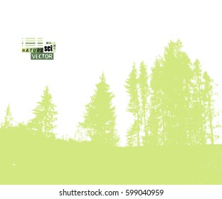 forest tracing. Vector