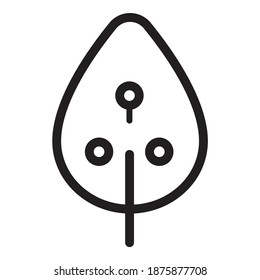 Forest Tree Flat Icon Isolated On White Background