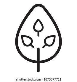 Forest Tree Flat Icon Isolated On White Background