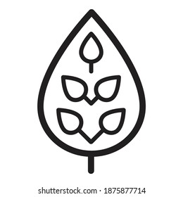 Forest Tree Flat Icon Isolated On White Background