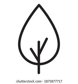 Forest Tree Flat Icon Isolated On White Background