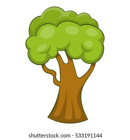 Forest tree icon. Cartoon illustration of forest tree vector icon for web