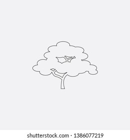 forest tree icon sign signifier vector