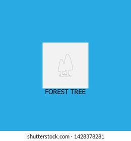 forest tree icon sign signifier vector
