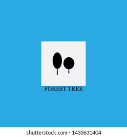 forest tree icon sign signifier vector