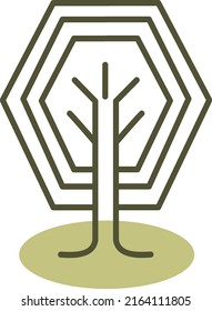 Wald, Illustration, Vektorgrafik auf weißem Hintergrund.