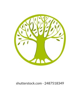 forest tree of life cartoon. plant eco, global conservation, planet health forest tree of life sign. isolated symbol vector illustration