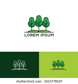 forest tree logo template vector illustration